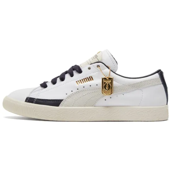 PUMA Basket Skateboarding Shoes Unisex Low-top Black/white