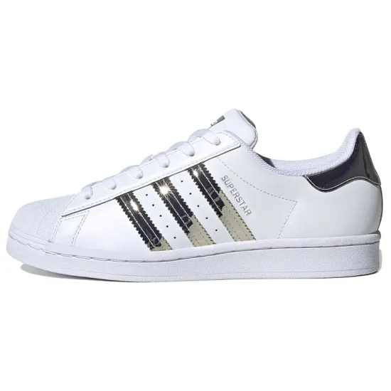 Adidas Originals Superstar Skateboard Shoes Women's Low-top Silver/White