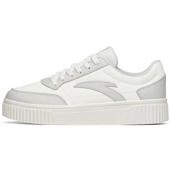 ANTA Life Collection Skateboard Shoes Men Low-Top Ivory White/Light Gray