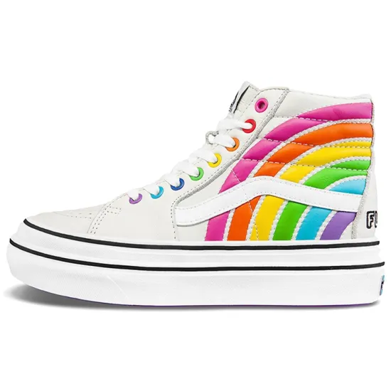 Sk8 Flour Shop X Super ComfyCush Vans  Hi 'Rainbow'