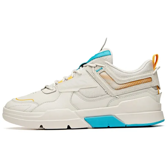 Anta Life Collection Low Top Skateboard Shoes Men's Gray Yellow