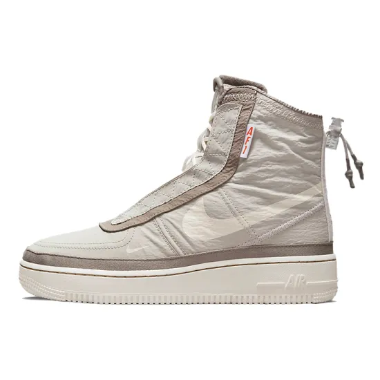Nike Air Force 1 Skateboarding Shoes Women's High-top White/meter/brown