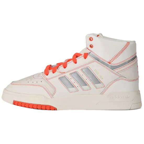 Adidas Originals Drop Step Skateboard Shoes Unisex High-top White-orange-gray