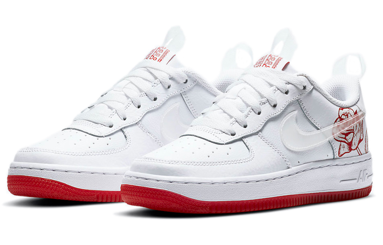 Nike Air Force 1 Low GS 'Bodega Plastic Bag' White/University Red - 3