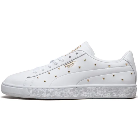 Puma Basket Skateboarding Shoes Women's Low-top White