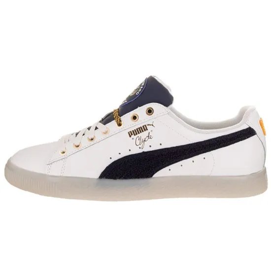 PUMA Clyde Skateboarding Shoes Men Low-top White/Black