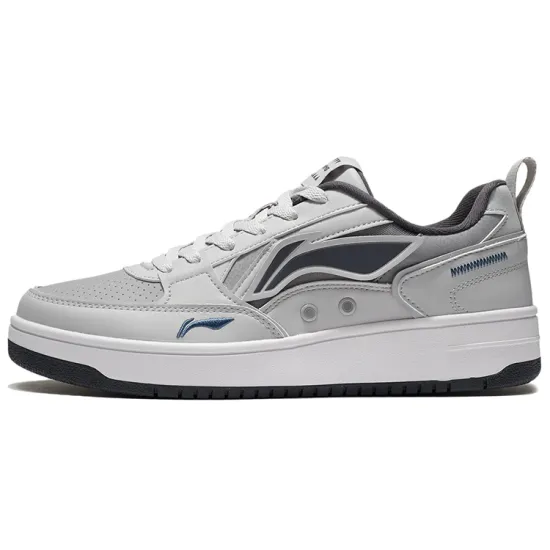 LINING Skateboard Shoes Men Low-Top Microcrystalline Gray/Snow Gray