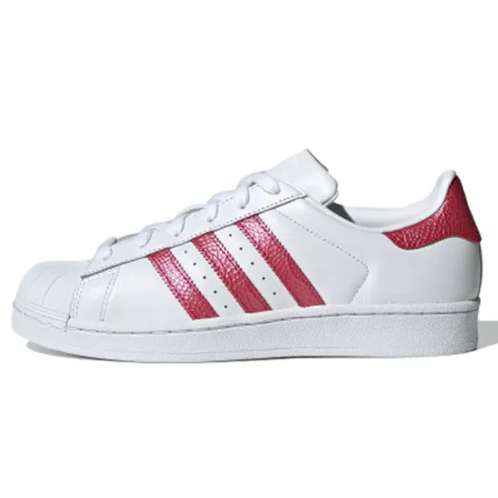 Adidas Originals Superstar Skateboard Shoes Women's Low-top White/Red