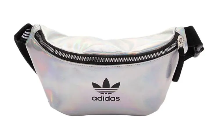 Adidas Originals Trefoil Polyurethane Crossbody Bag, Sling Bag, Fanny Pack Regular Women's Laser White