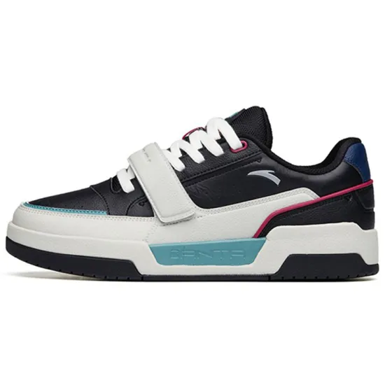 ANTA Life Collection Skateboard Shoes Men Low-Top Black/Light Cyan Gray/One Degree Gray