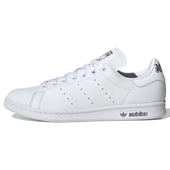 Adidas Originals Stan Smith Skateboard Shoes Unisex Low-top White/purple