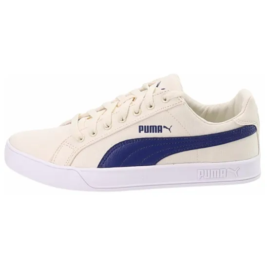 PUMA Smash Vulc Canvas Retro Sports Casual Shoes White