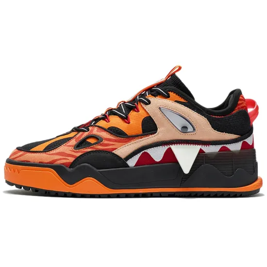 LINING CF Skateboard Shoes Men Low-Top Black/Ice Orange/Light Apricot