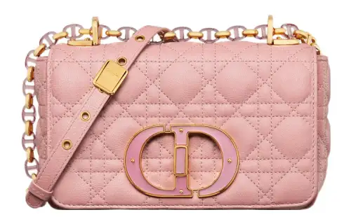 DIOR Caro Calfskin Shoulder Bag, Crossbody Bag, Handbag Small Women's Pink