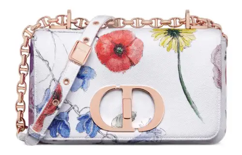 DIOR Caro Denim Shoulder Bag, Crossbody Bag, Handbag Small Women's White