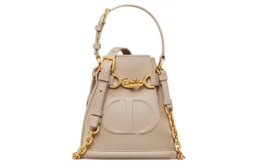 DIOR C'est Dior Cow Leather Shoulder Bag, Crossbody Bag, Handbag Small Women's Pink Beige