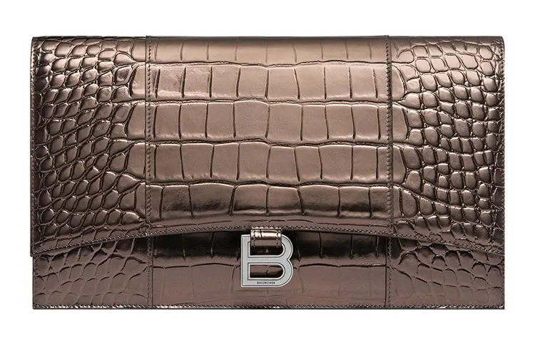 Balenciaga Calfskin Clutch Women's Brown