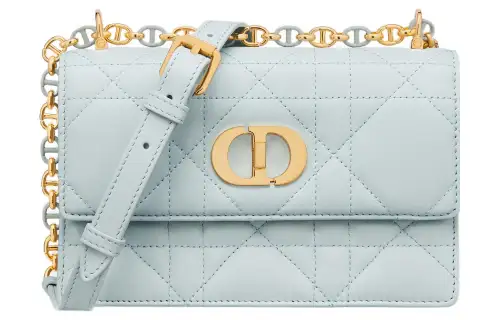DIOR Sheepskin Crossbody Bag, Shoulder Bag Women's Lake Blue