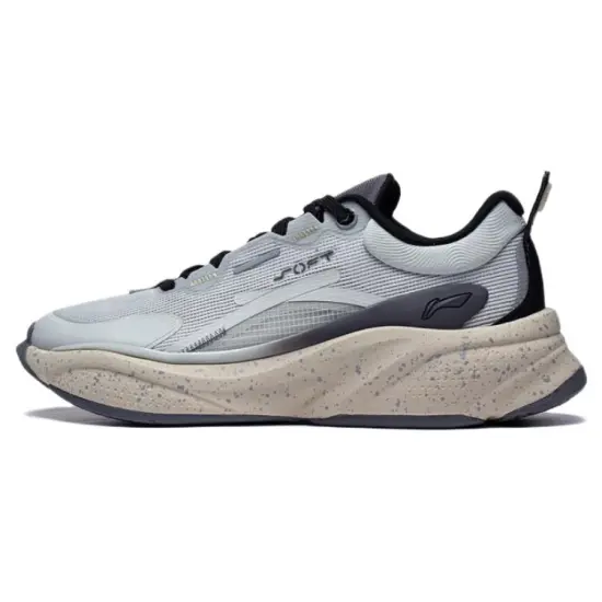 LINING Soft Series Casual Shoes Men Low-Top Gray Black