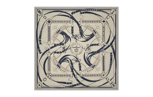 HERMES Silk Scarves Women's Beige