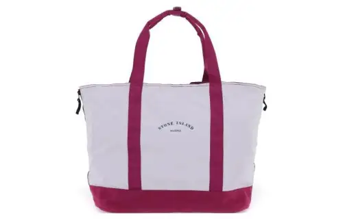 STONE ISLAND Nylon Tote Bag, Shopping Bag, Shoulder Bag, Handbag Men's Pink