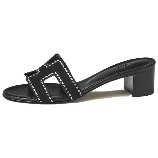 HERMES Slide Slippers Women's Black