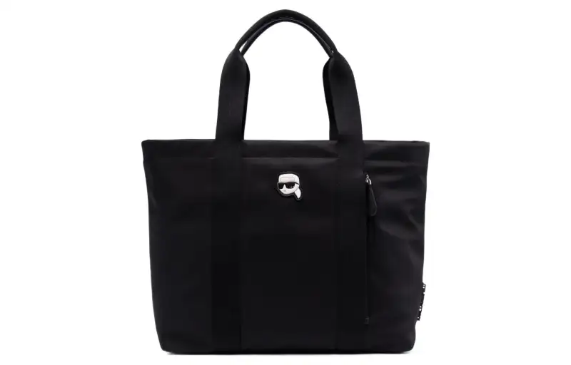 KARL LAGERFELD / Karl Lagerfeld Jeans Recycled Nylon Tote Bag, Shopping Bag, Handbag Women's Black