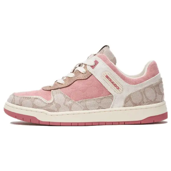 COACH C201 Skateboard Shoes Women's Low-Top Pink
