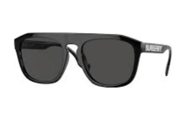 Burberry Acetate Irregular Shape Sunglasses Men's Black