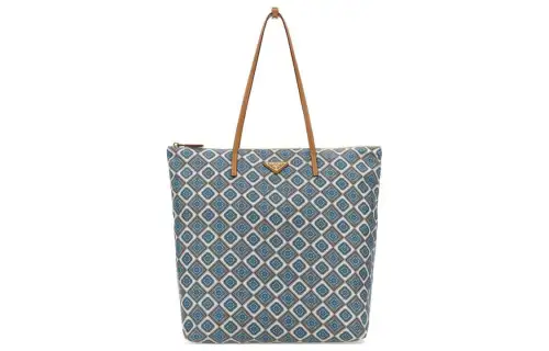 PRADA Recycled Nylon Tote Bag, Shopping Bag, Shoulder Bag, Handbag Women's Denim Blue