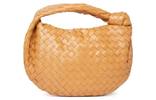 Bottega Veneta Jodie Woven Leather One Shoulder Handbag Women's Brown