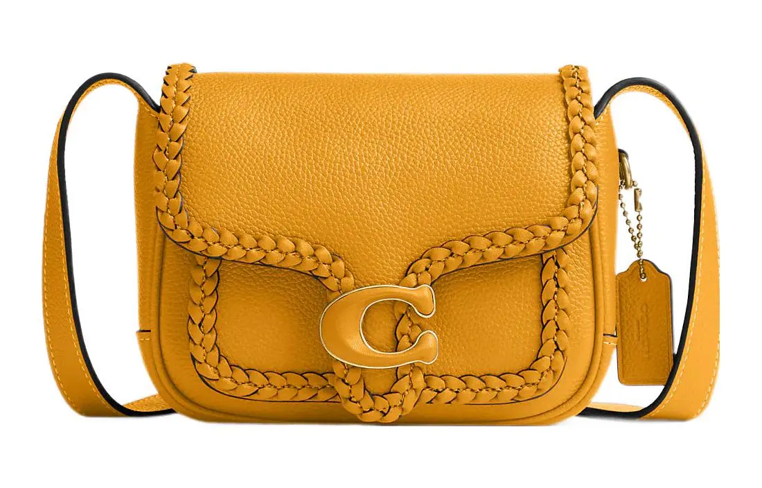 COACH Tabby Smooth Calfskin Messenger Bag One Shoulder Crossbody Bags Small Women's Yellow