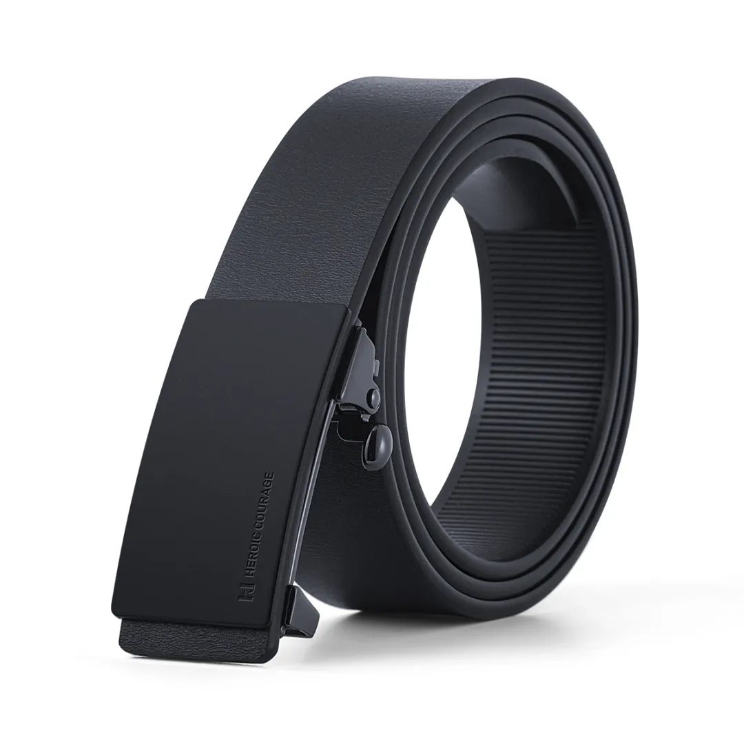 HLA Split Cow Leather Zinc Alloy Leather Belts Men's 3.4cm