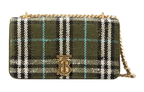 Burberry Terry Cloth Shoulder Bag, Crossbody Bag Small Women's Olive Green