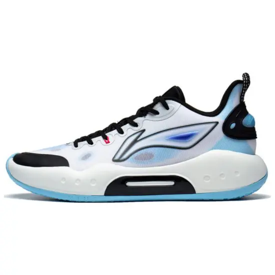 LINING YuShuai Team Basketball Shoes Men Low-Top White Black