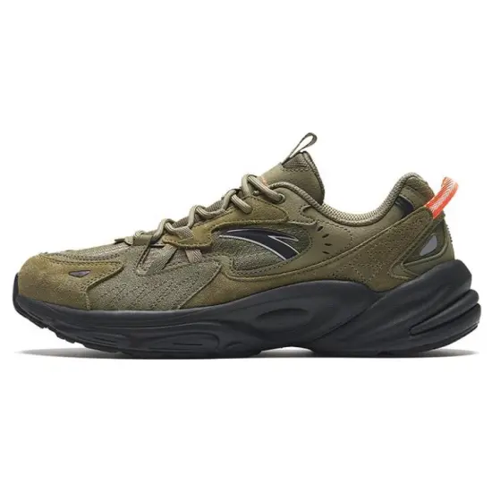 ANTA Running Shoes Men Low-Top Forest Green/Black