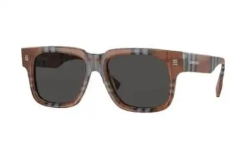 Burberry Acetate Irregular Shape Sunglasses Men's Brown