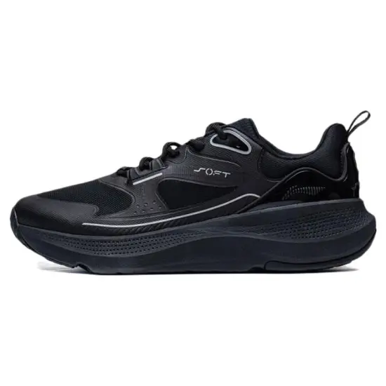 LiNing SOFT GO Go Slip Resistant Low Top Casual Shoes Men's Black