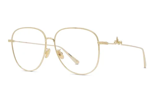 DIOR Metal Irregular Shape Eyeglass Frames Women's Gold