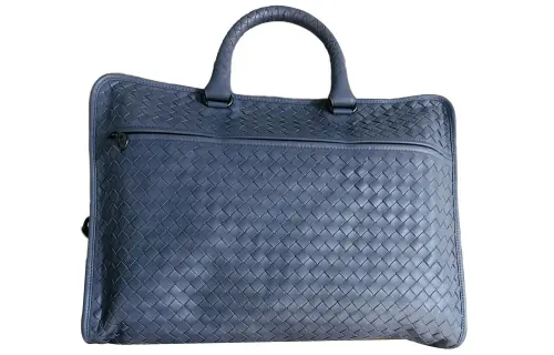 Bottega Veneta Sheepskin Briefcase, Handbag Men's Blue