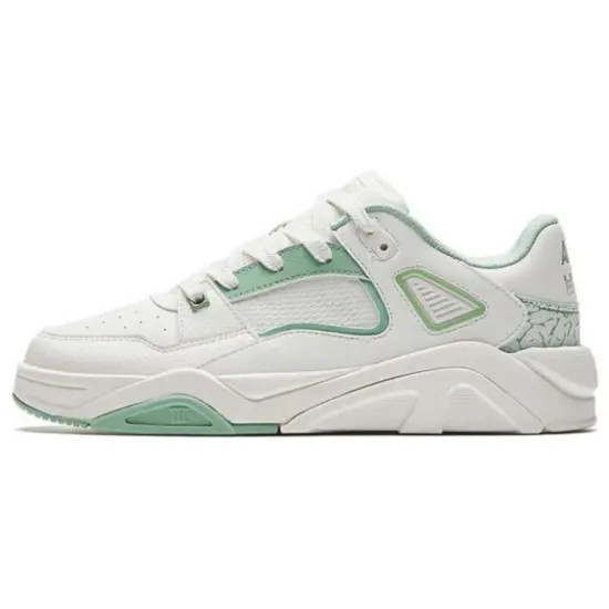 Anta Lieyan3.0 Anti-Slip Wear-Resistant Low-Top Skateboard Shoes Women's White Green