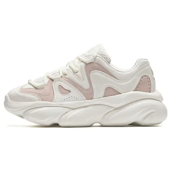Anta Meowth Shoes Abrasion-Resistant Low-Top Casual Shoes Women's Pink White