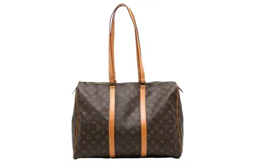 LOUIS VUITTON Canvas With Leather Handbag Travel Bag Men's Brown