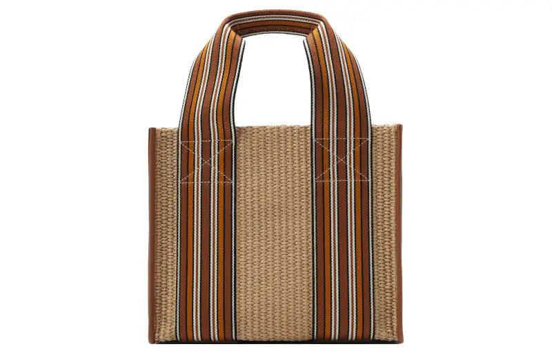 Loro Piana Cotton With Leather Crossbody Handbag Regular Women's Light Umber