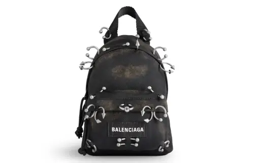 Balenciaga Explorer Fabric Backpack Mini Women's Black