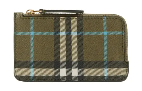 Burberry Leather Card Holder Women's Olive Green