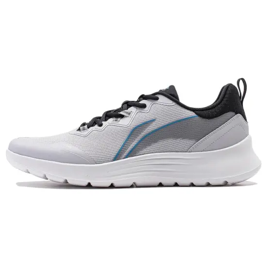 LiNing Feather Wear Resistant Low Top Running Shoes Men's Gray Black