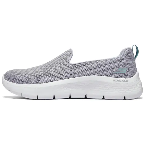 Skechers Go Walk Fle Cushioning Anti-Slip And Wear-Resistant Low-Top Casual Shoes Women's White Gray