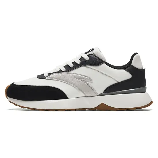 Anta HERITAGE 70 Anti Slip Wear Resistant Low Top Casual Shoes Men's White Black Gray