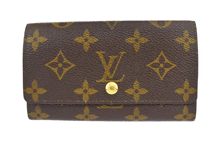 LOUIS VUITTON Leather Wallet Women's Brown